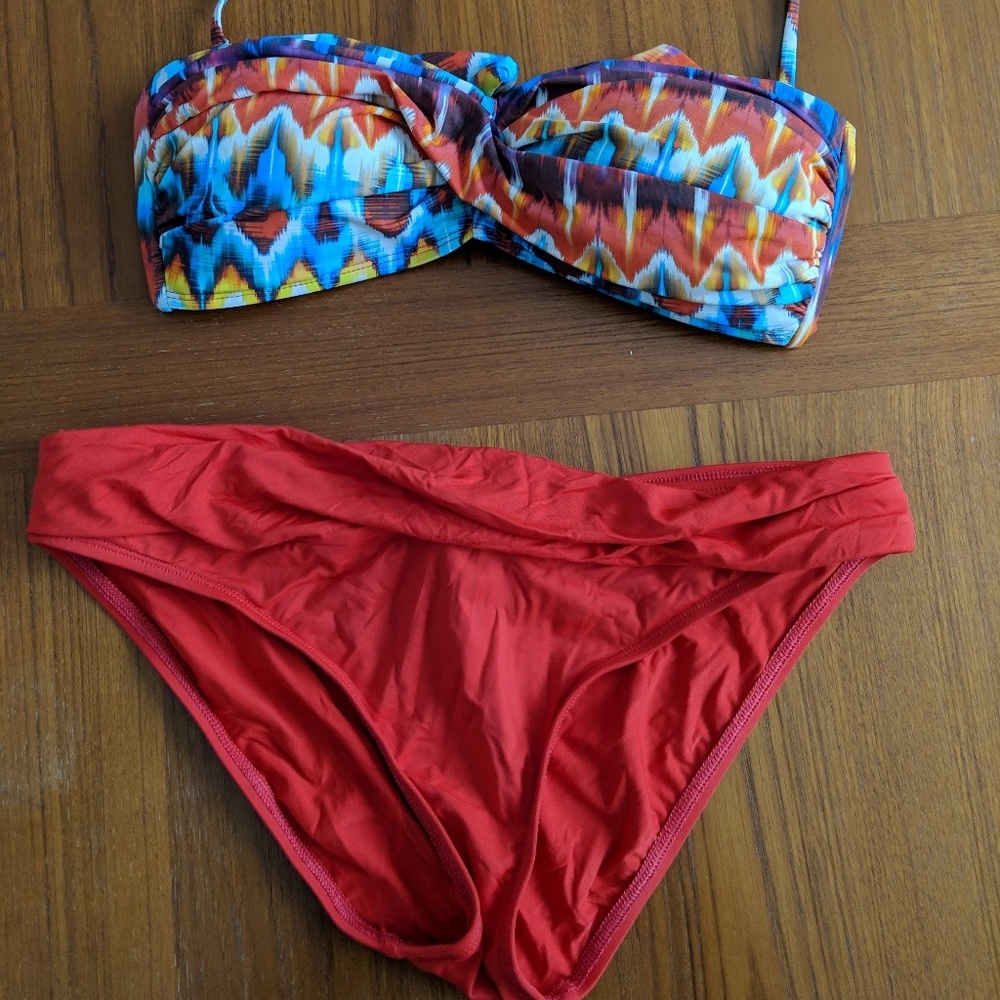 La Blanca Bandeau bikini Shirred Hipster Bottom